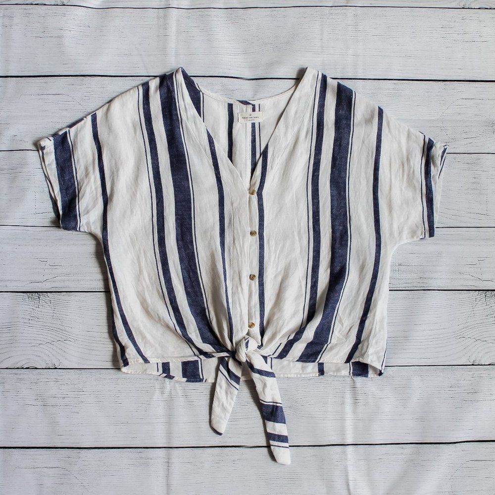 Thread & Supply Tie Front Shirt, Button Up Shirt